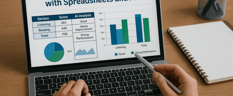 Analyze TOEIC Practice Scores with Spreadsheets
